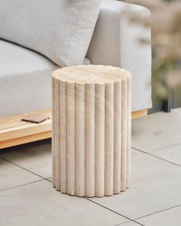 fluted onyx stool