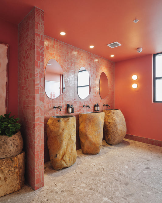 well stone pedestal basin