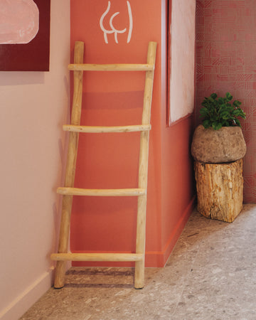 bough teak ladder