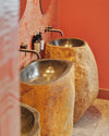 well stone pedestal basin