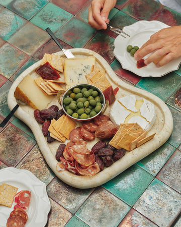 marl marble tray