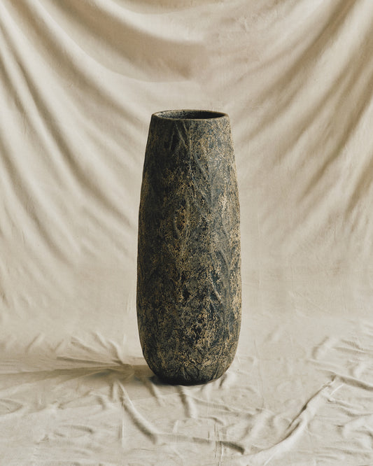 tall terracotta urn