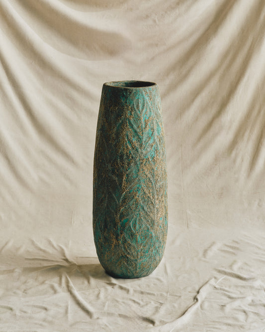 tall terracotta urn
