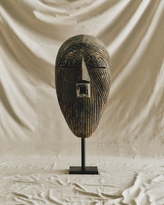 carved wood mask