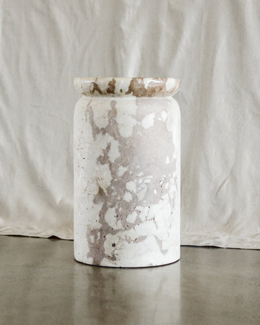 ivory marble stool