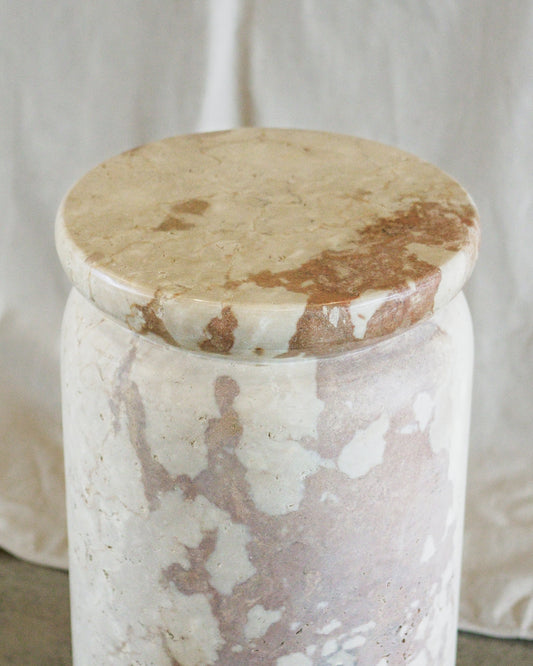 ivory marble stool