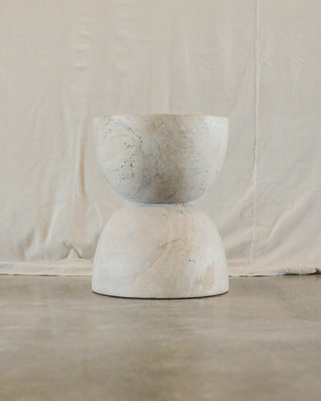 biscuit travertine stool