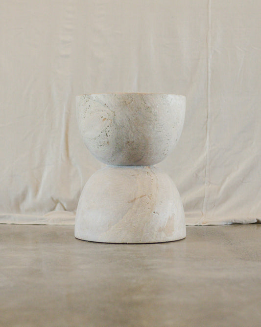 biscuit travertine stool