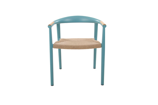 manhattan alu dining chair teak arm